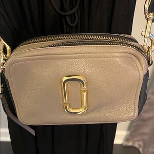 Marc Jacobs Tan and Gold Crossbody Bag